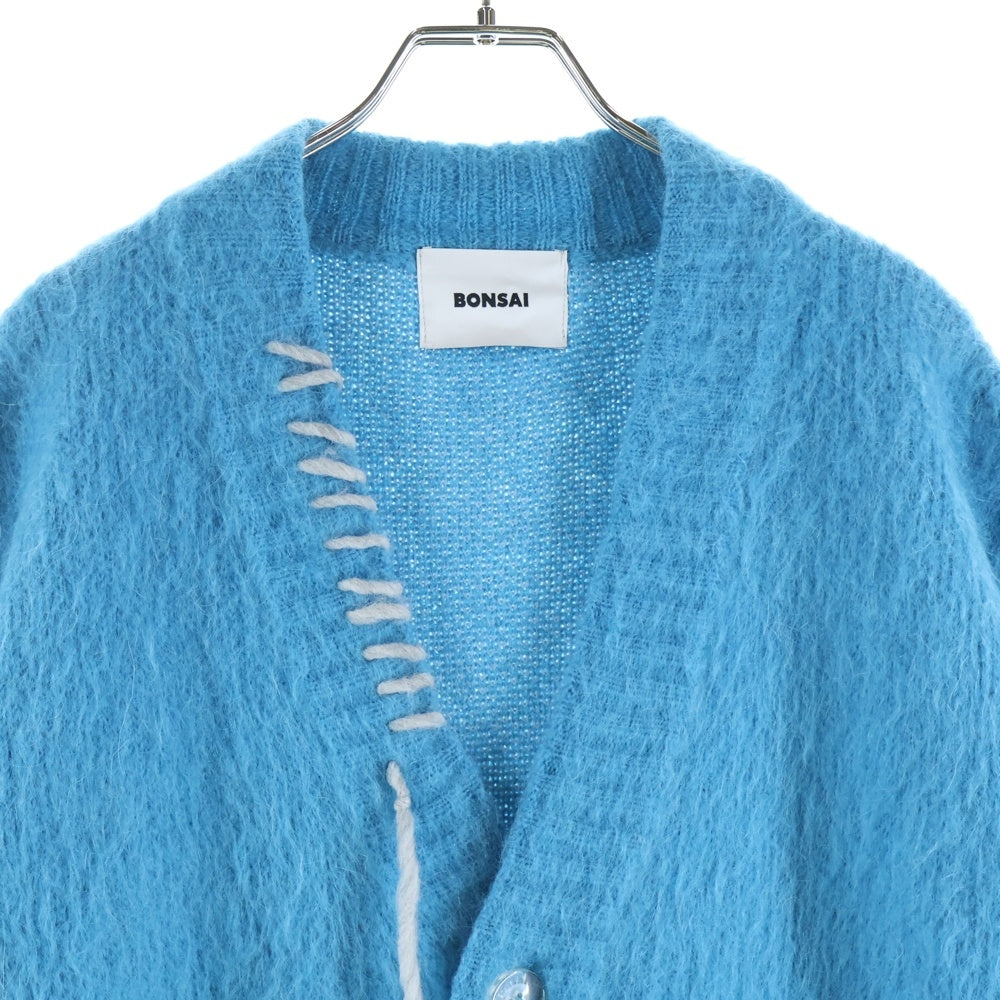 NO BRAND(ノーブランド) BONSAI(ボンサイ) MOHAIR KNIT CARDIGAN モヘヤニットカーディガン ブルー