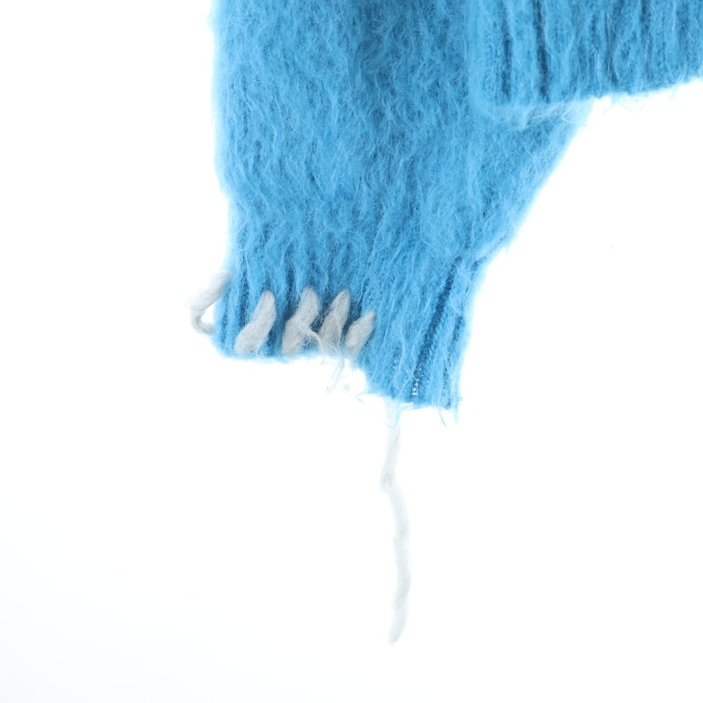 NO BRAND(ノーブランド) BONSAI(ボンサイ) MOHAIR KNIT CARDIGAN モヘヤニットカーディガン ブルー