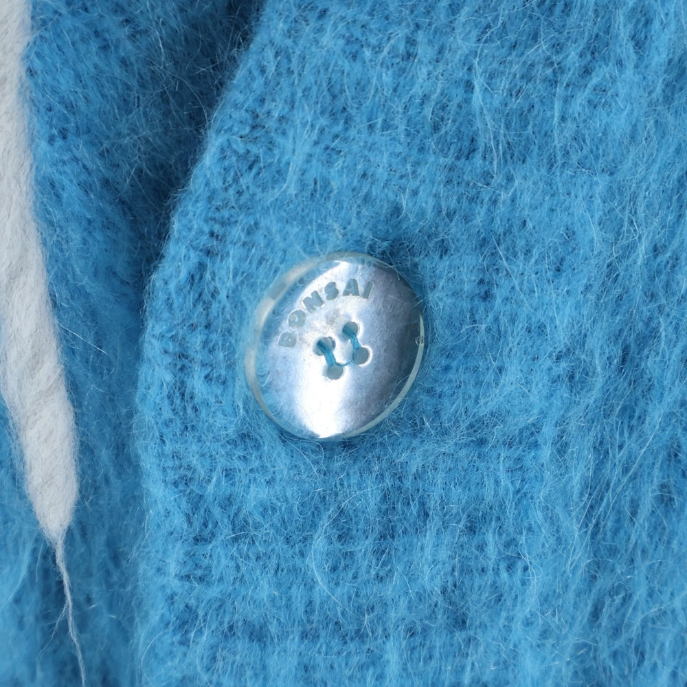 NO BRAND(ノーブランド) BONSAI(ボンサイ) MOHAIR KNIT CARDIGAN モヘヤニットカーディガン ブルー