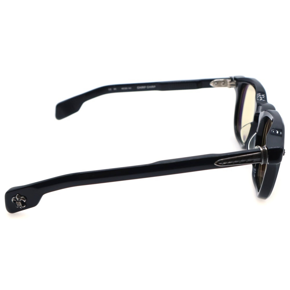 CHROME HEARTS(クロムハーツ) CHIRP CHIRP サイドフレアニー ウェリントンサングラス 眼鏡 アイウェア ブラック ※度入り