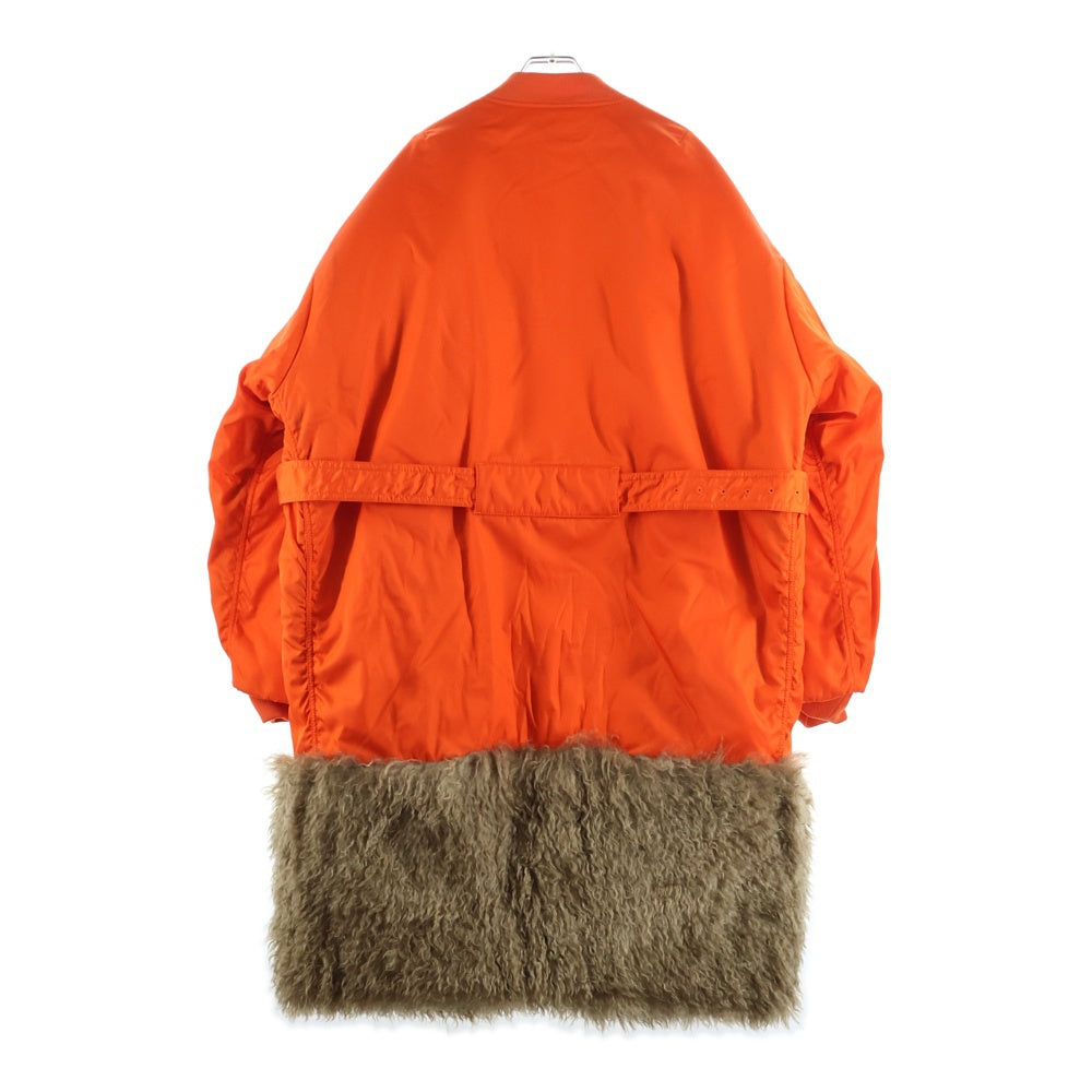 PRADA(プラダ) Re-Nylon MA-1 リナイロン トライアングルロゴ 裏地キルティングボンバージャケット オレンジ SG0094