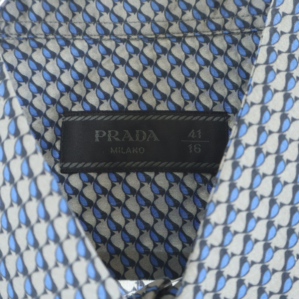 PRADA(プラダ) 総柄長袖シャツ グレー UCM897