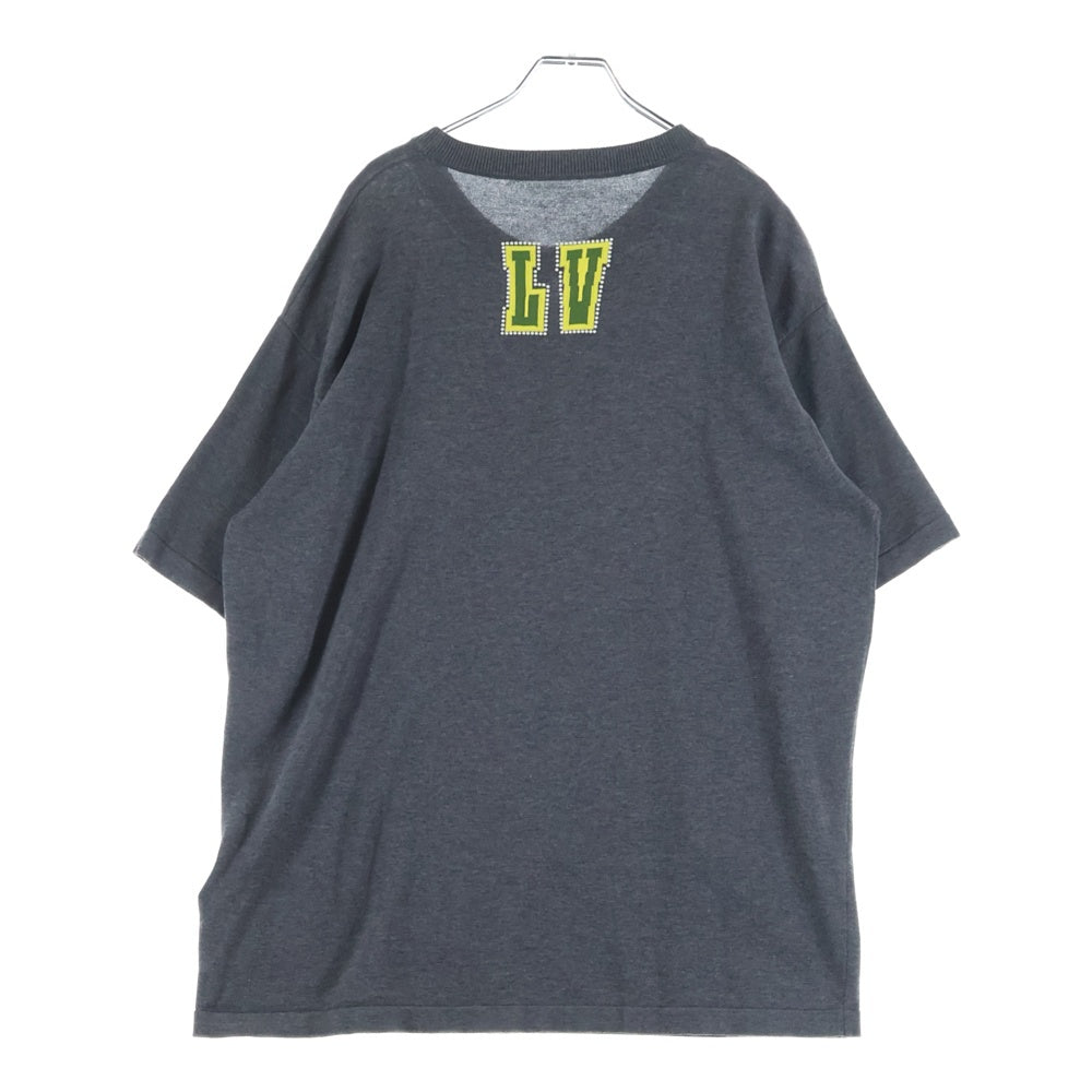 LOUIS VUITTON(ルイヴィトン) 25SS エンベリッシュド ショートスリーブ コットンクルーネック パール装飾 半袖Tシャツ グレー RM251MM AUR HSN15W