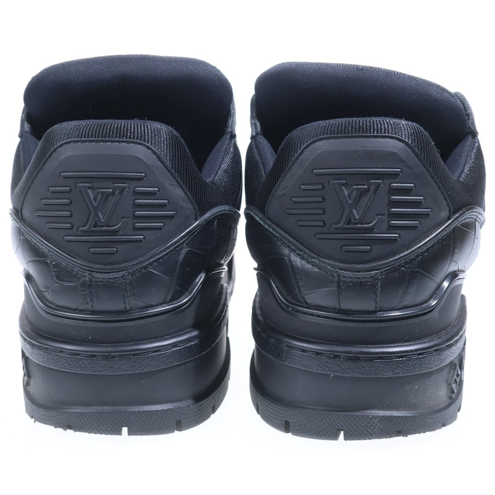 LOUIS VUITTON(ルイヴィトン) LV Trainer マキシ クロコ型押し LVトレイナー ローカットスニーカー ブラック