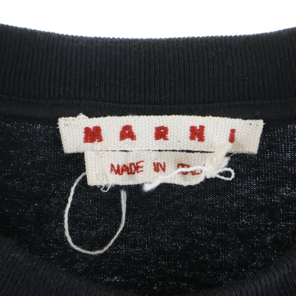 MARNI(マルニ) 25SS T-SHIRT オーガニックコットン オーバーサイズ半袖Tシャツ ホワイト HUMU0287X0 UTC406
