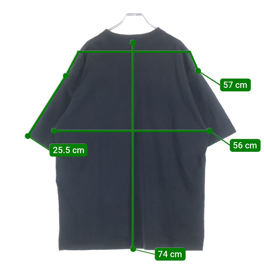 BALENCIAGA(バレンシアガ) ロゴプリントミディアムフィット半袖Tシャツ ブラック 764235 TQVI5