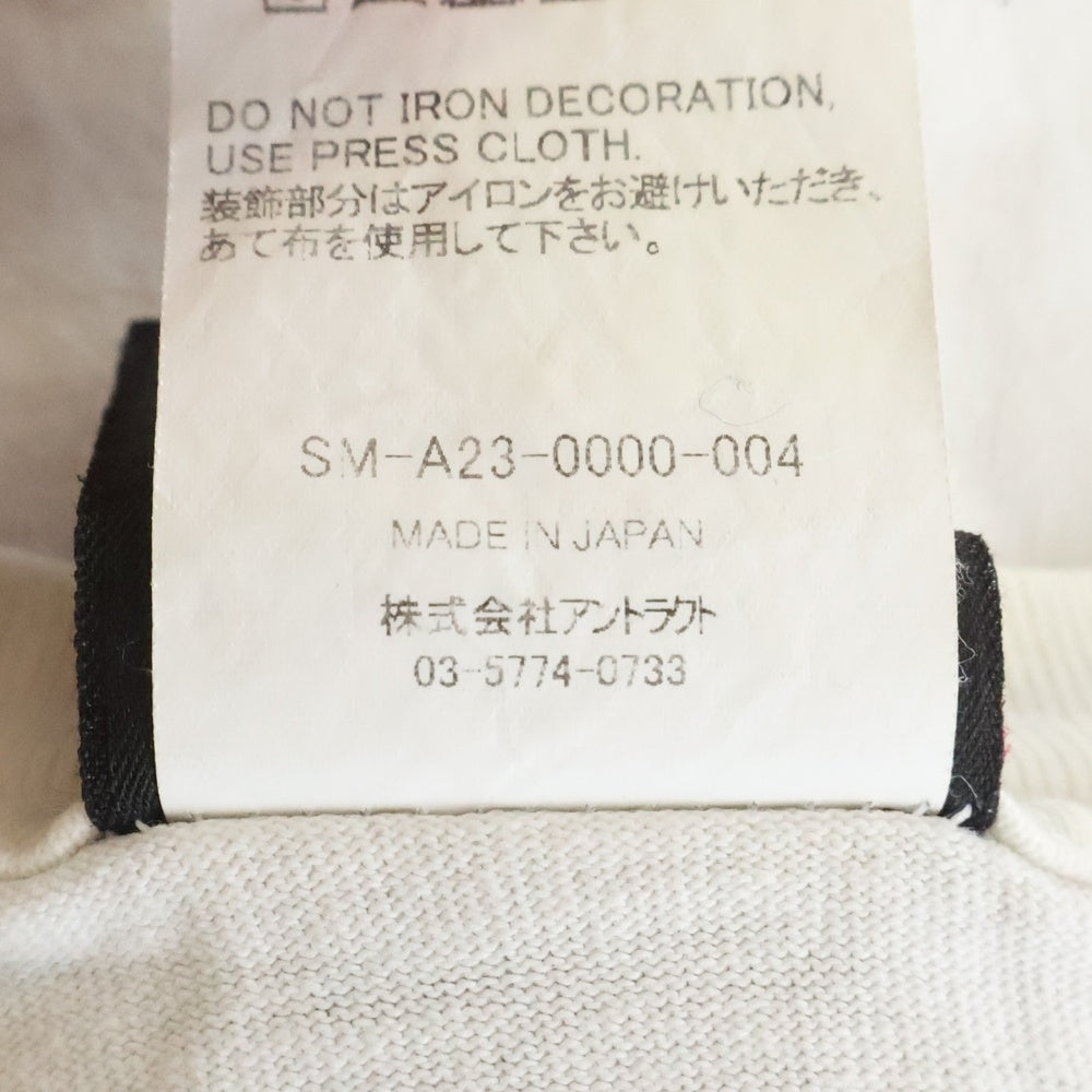 SAINT MICHAEL(セントマイケル) 23SS TIME IS ETRNL 両面プリント クルーネック 半袖Tシャツ ホワイト SM-A23-0000-004