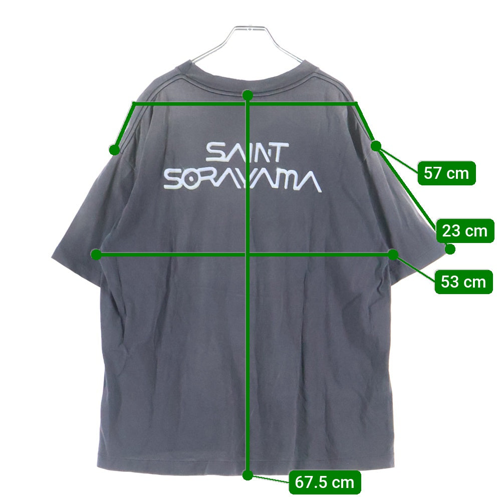 SAINT MICHAEL(セントマイケル) ×Hajime Sorayama SS TEE MASK 空山基 マスク 半袖Tシャツ カットソー グレー SM-HR1-0000-C75