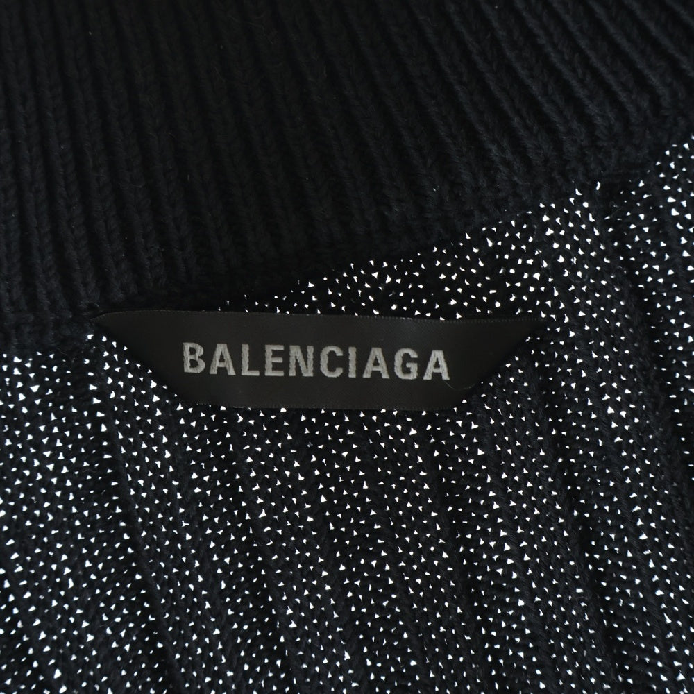 BALENCIAGA(バレンシアガ) ZIPUP KNIT CARDIGAN ジップアップ ニット カーディガン ブラック 852883 T3414