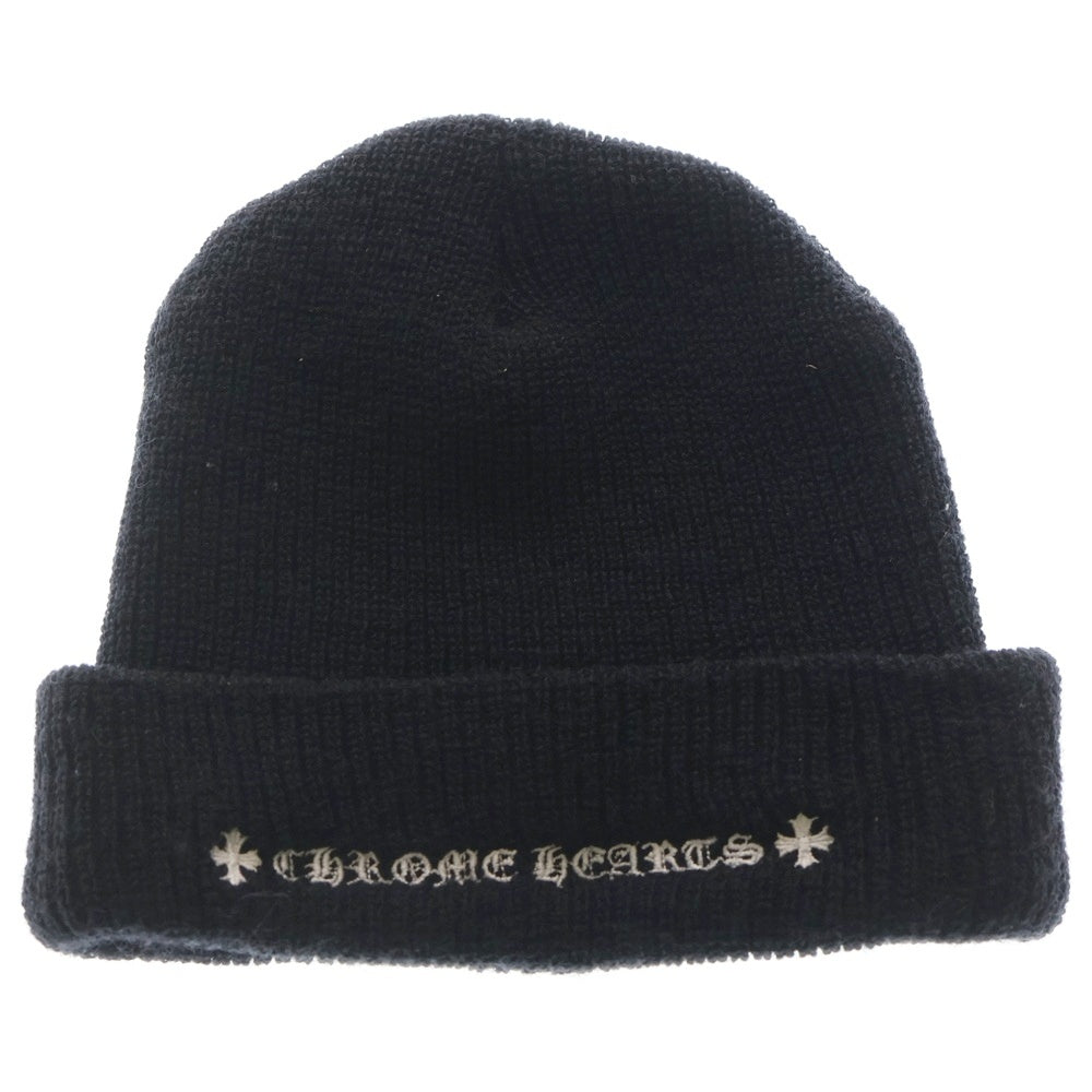 CHROME HEARTS(クロムハーツ) WATCH CAP ワッチキャップ CHロゴ刺繍 ビーニー ニット帽 帽子 ブラック