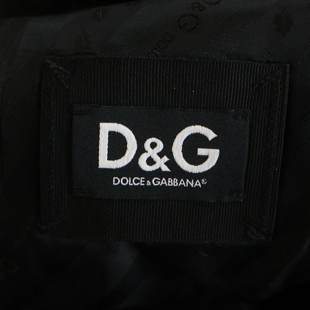 DOLCE & GABBANA(ドルチェアンドガッバーナ) Set Up Suit ストライプウール混 テーラードジャケット ストライプ ウール混パンツ ブラック RU0097 TNMI7