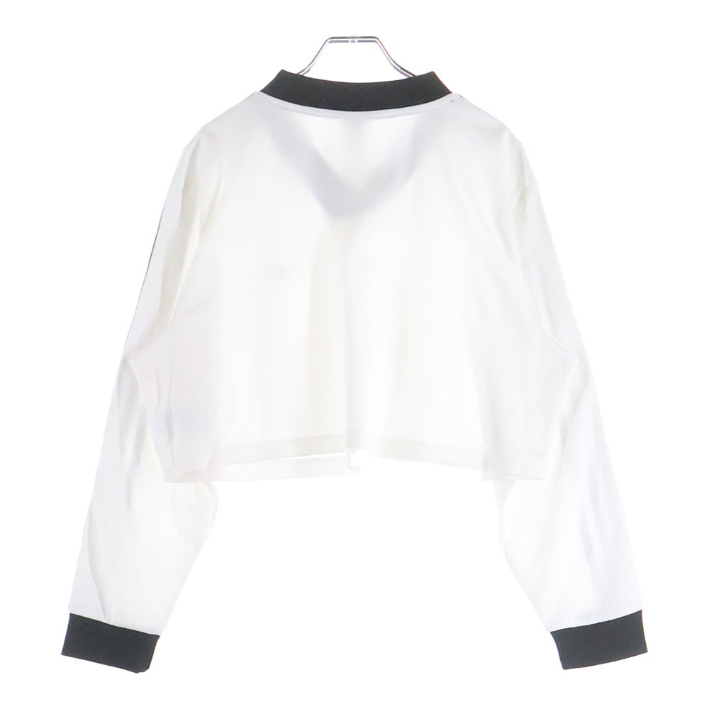 adidas(アディダス) FOOTBALL JACQUARD CROP LONG-SLEEVE フットボール ジャガード クロップ 長袖Tシャツ ホワイト/ブラック JV9740 レディース
