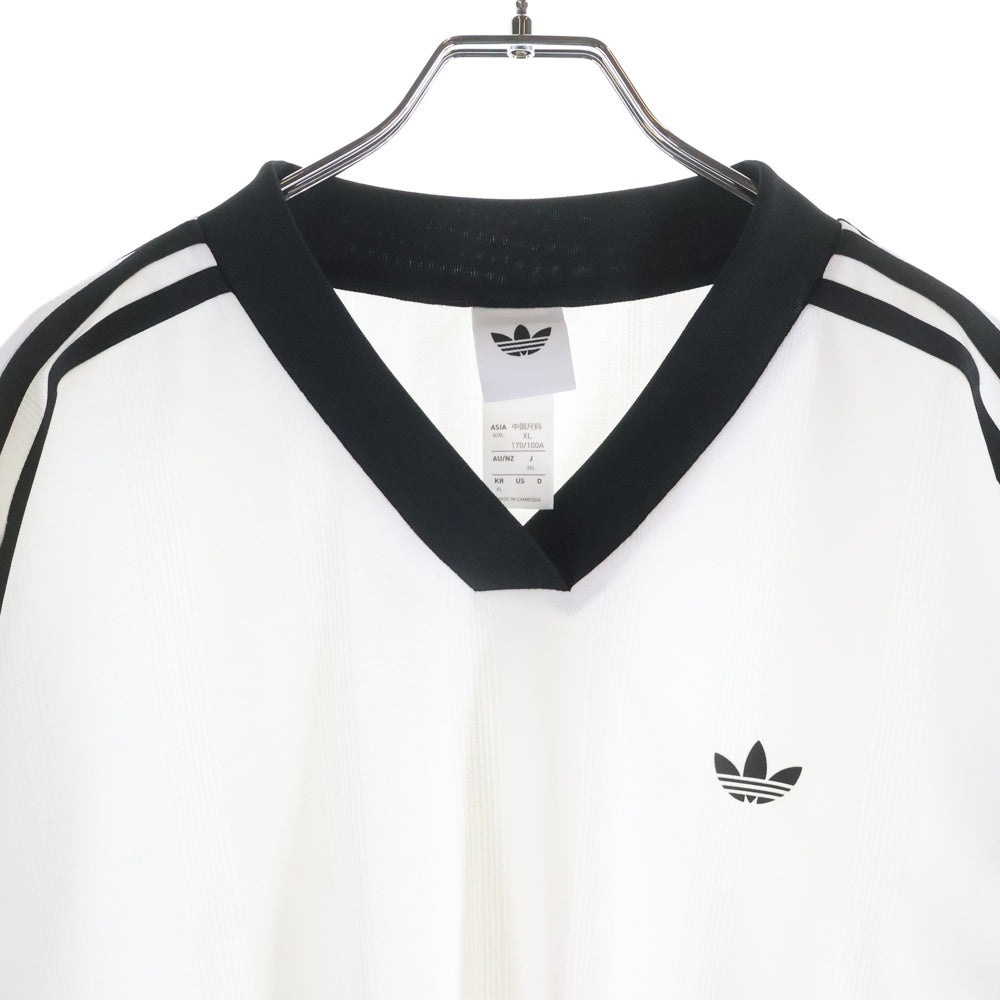 adidas(アディダス) FOOTBALL JACQUARD CROP LONG-SLEEVE フットボール ジャガード クロップ 長袖Tシャツ ホワイト/ブラック JV9740 レディース