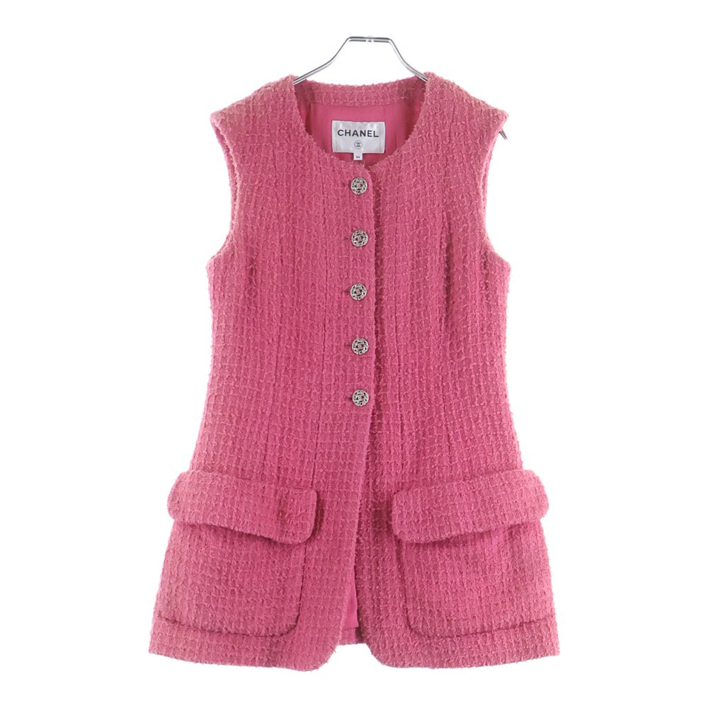 CHANEL(シャネル) Sleeveless Tweed Dress スリーブレス ツイード ドレス レディース ピンク P72576V64359