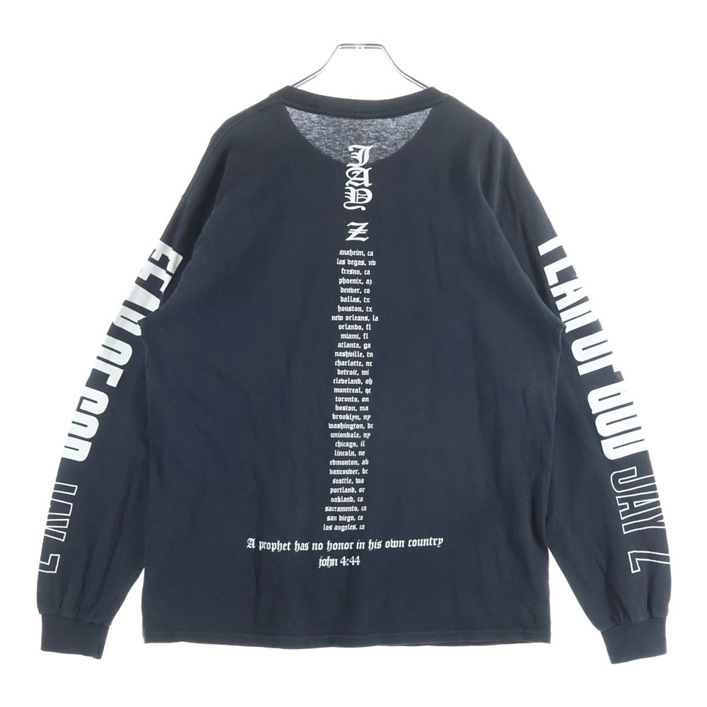 FEAR OF GOD(フィアオブゴッド) Jey-Z L/S T-Shirt 長袖Tシャツ ロンT ブラック