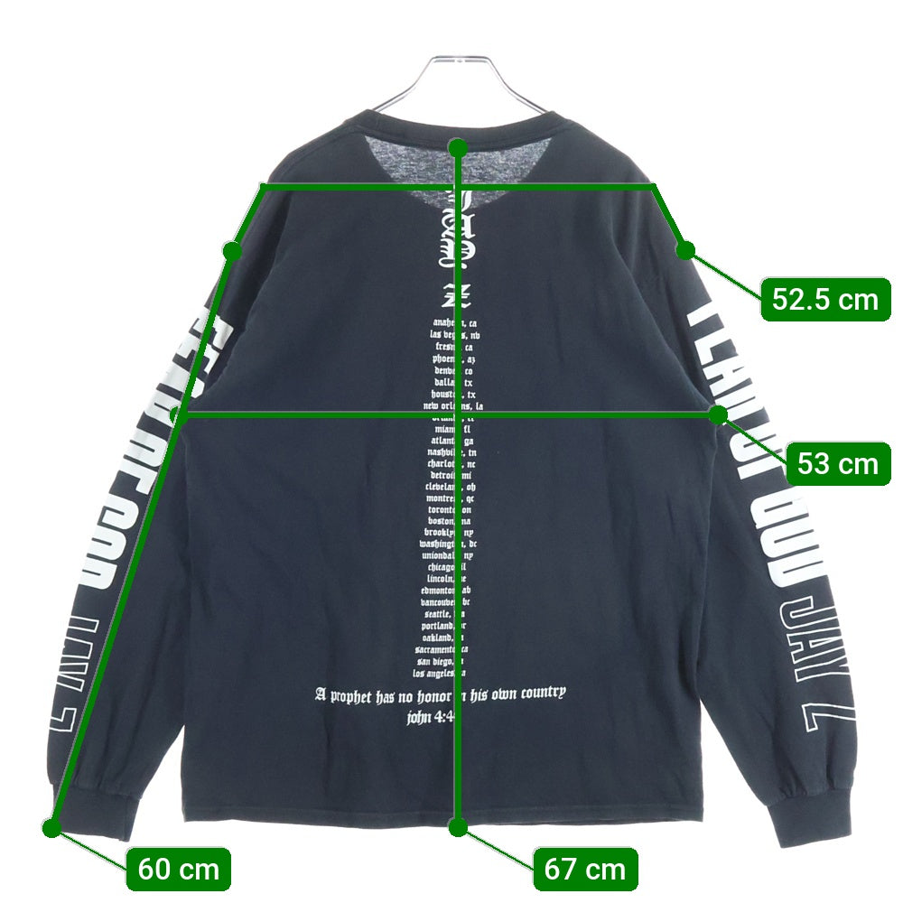 FEAR OF GOD(フィアオブゴッド) Jey-Z L/S T-Shirt 長袖Tシャツ ロンT ブラック