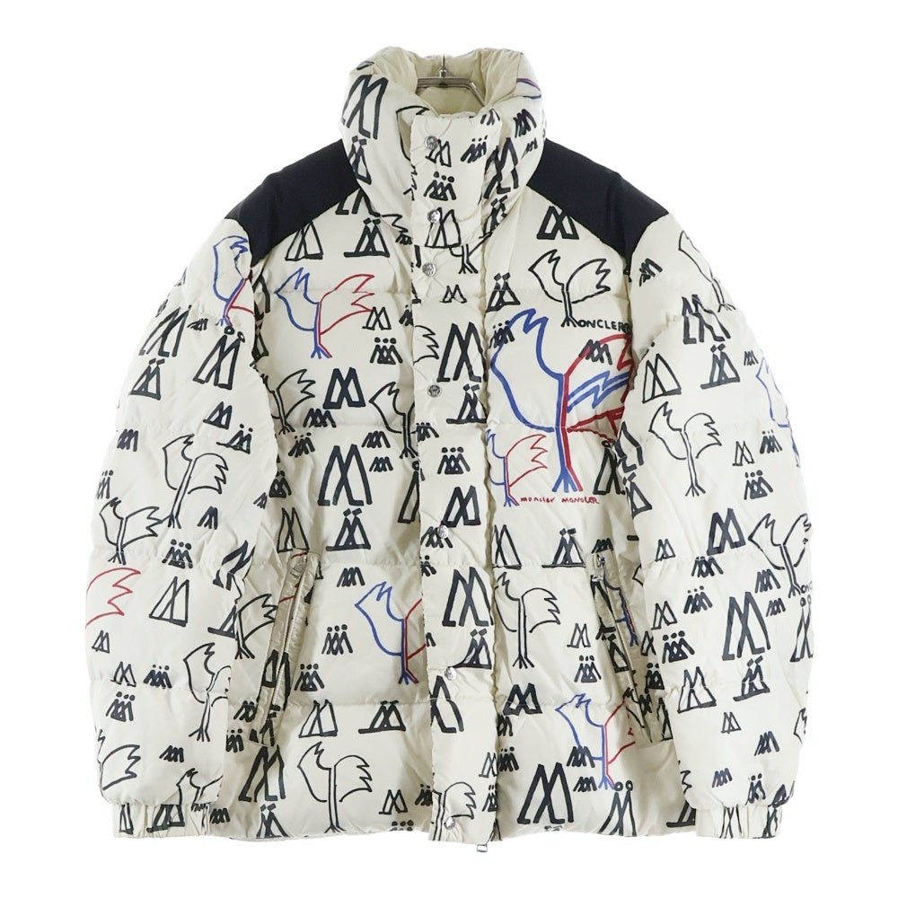MONCLER(モンクレール) MARENNES GIUBBOTTO 総柄ダウンジャケット アイボリー D20914137685 539F0