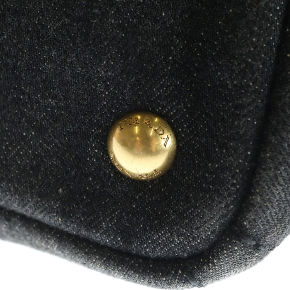 PRADA(プラダ) CANAPA カナパ デニムトートバッグ ハンドバッグ インディゴ レディース