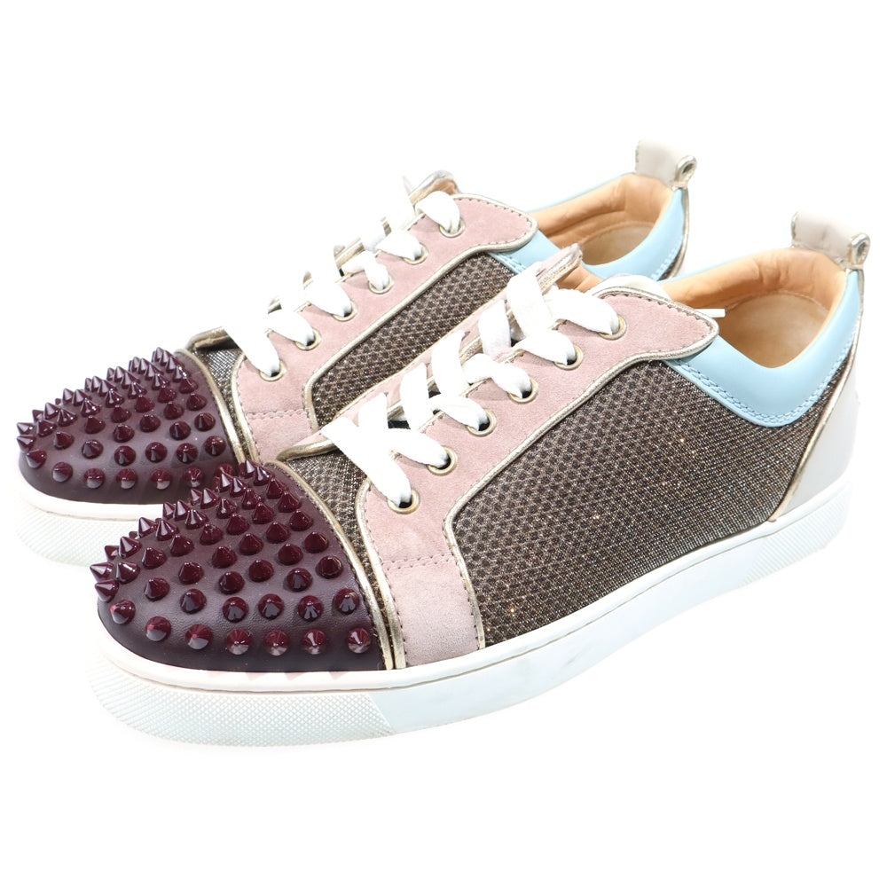 CHRISTIAN LOUBOUTIN(クリスチャンルブタン) Louis Junior Spike Glitter スパイクスタッズ ローカットスニーカー マルチ