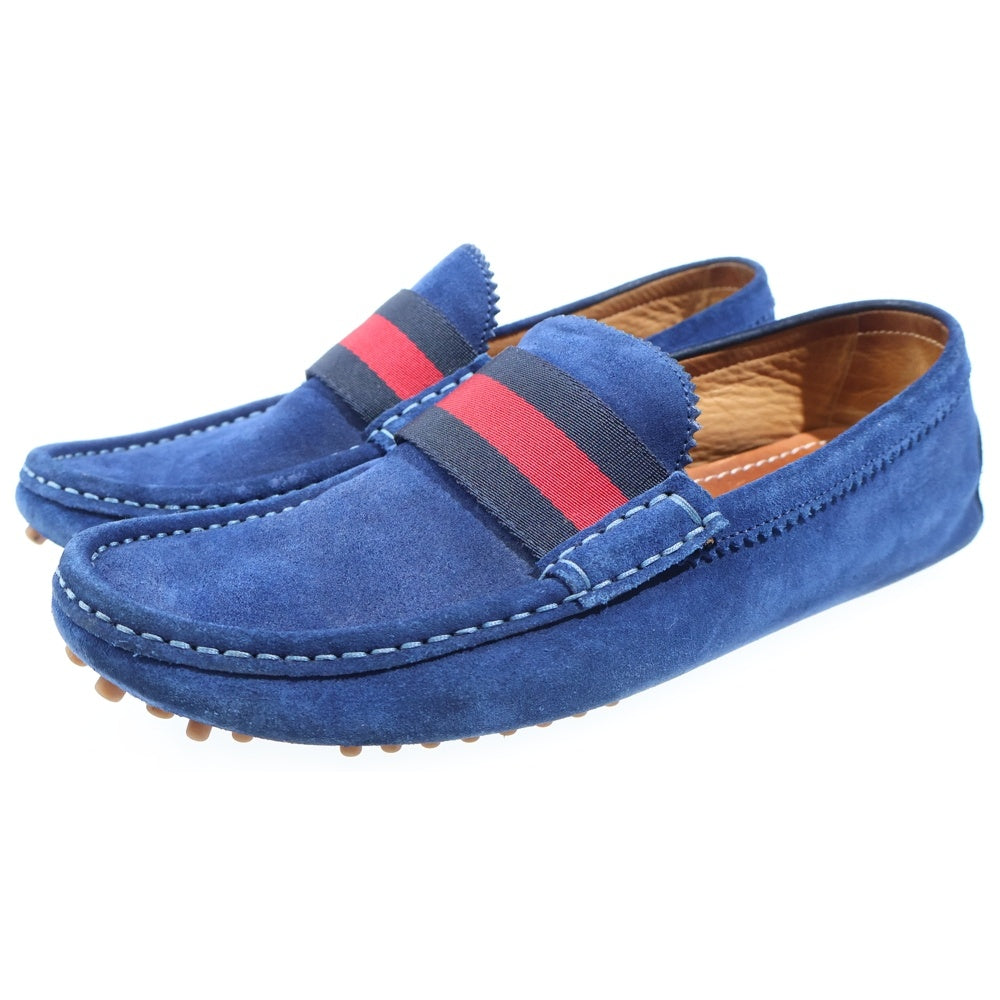GUCCI(グッチ) シェリーライン スウェード ドライビングシューズ ドレスシューズ ネイビー 304763