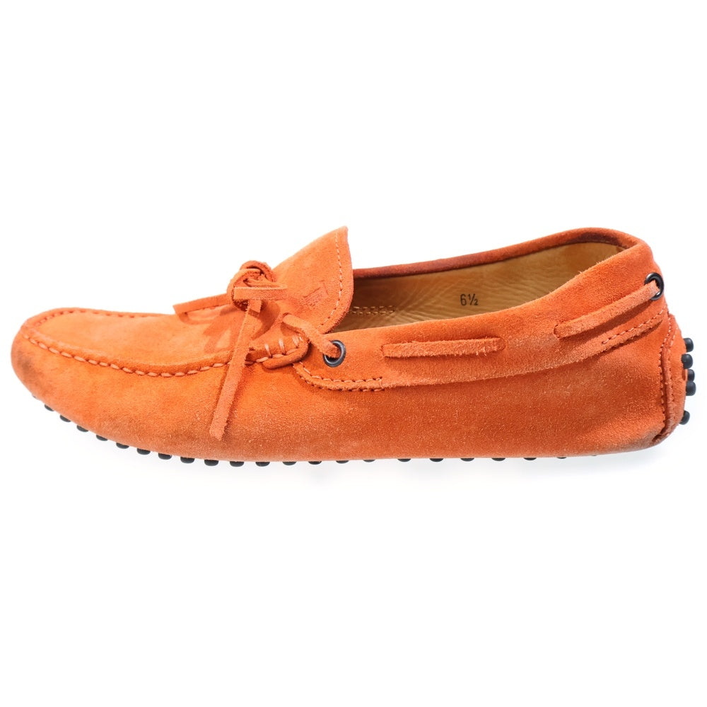 TOD'S(トッズ) Gommino ゴンミーニ スウェード モカシン ドライビングシューズ ドレスシューズ オレンジ