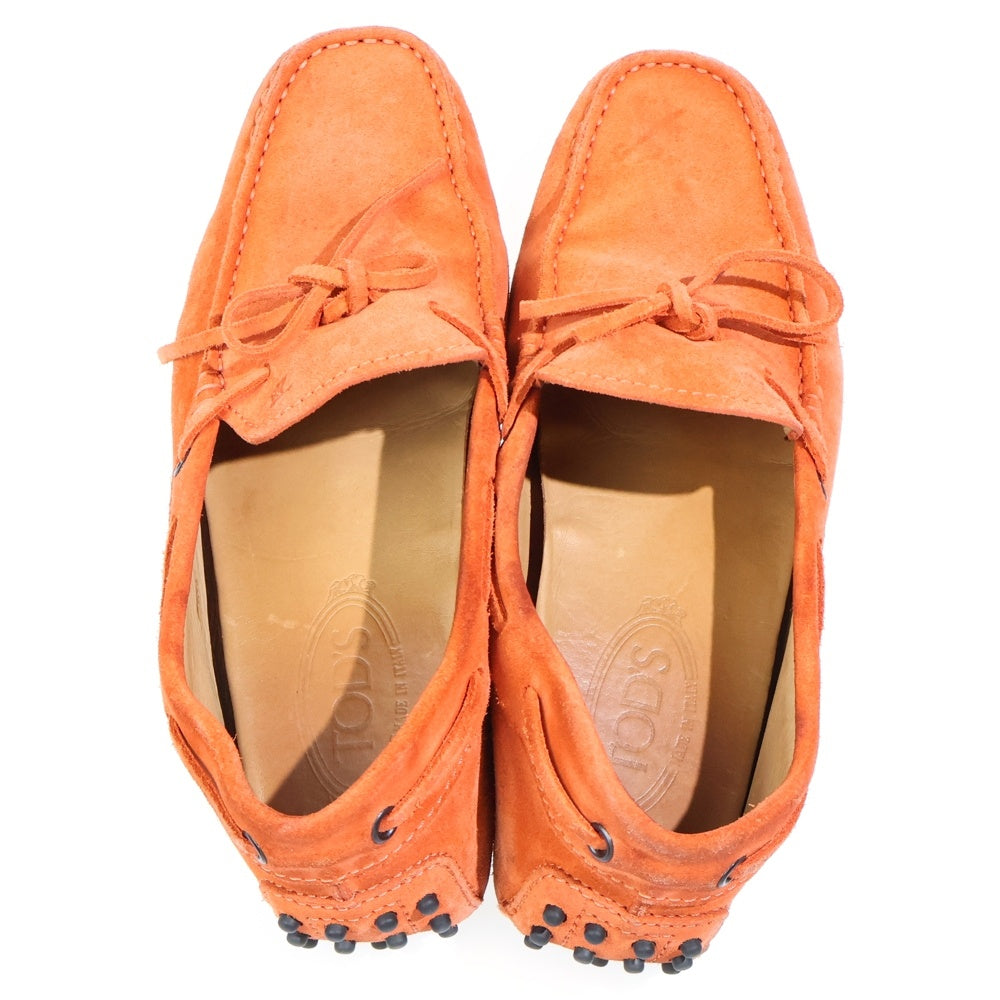 TOD'S(トッズ) Gommino ゴンミーニ スウェード モカシン ドライビングシューズ ドレスシューズ オレンジ