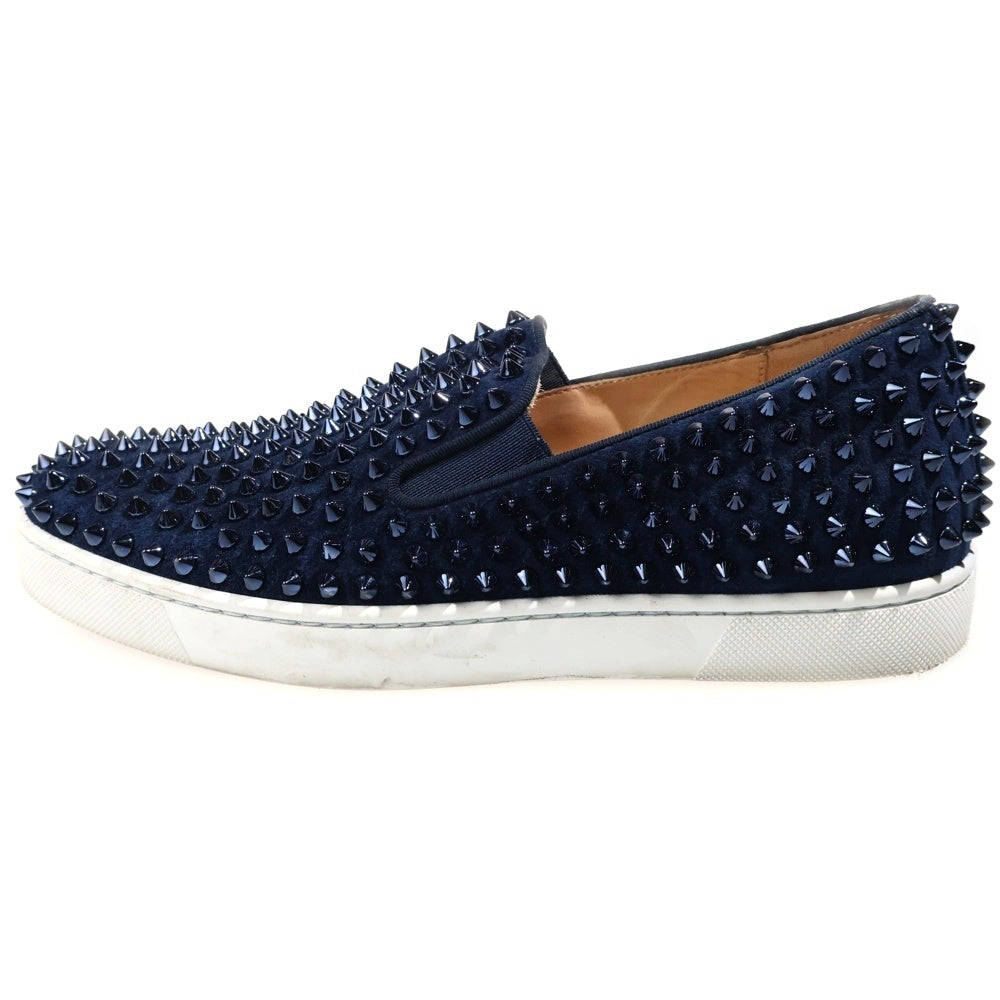 CHRISTIAN LOUBOUTIN(クリスチャンルブタン) Roller Boat スパイクスタッズ ローカットスニーカー ネイビー