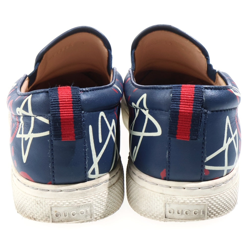 GUCCI(グッチ) ゴースト GG総柄 ローカットスニーカー スリッポン ネイビー 407364