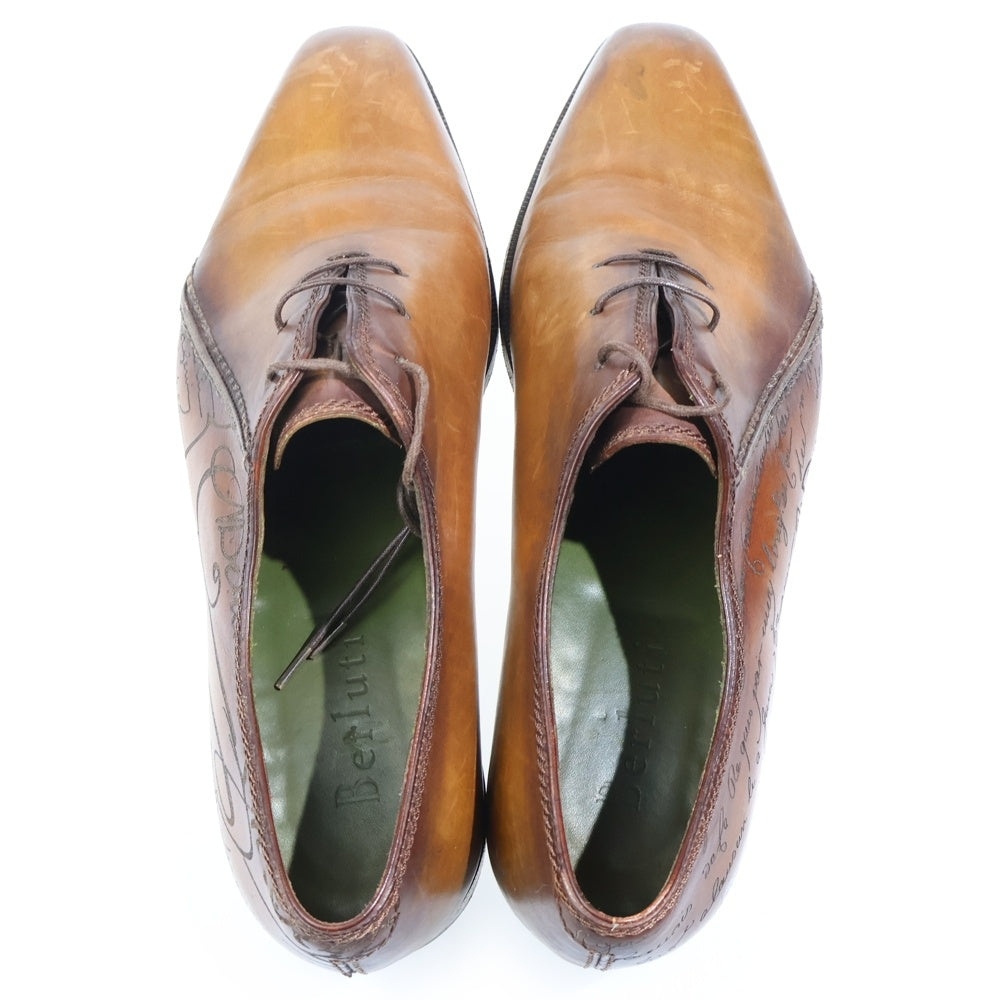 Berluti(ベルルッティ) スクリット カリグラフィ レザードレスシューズ 革靴 ブラウン