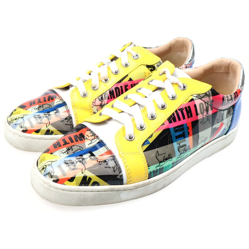 CHRISTIAN LOUBOUTIN(クリスチャンルブタン) Louis Junior パテントレザー ローカットスニーカー マルチ