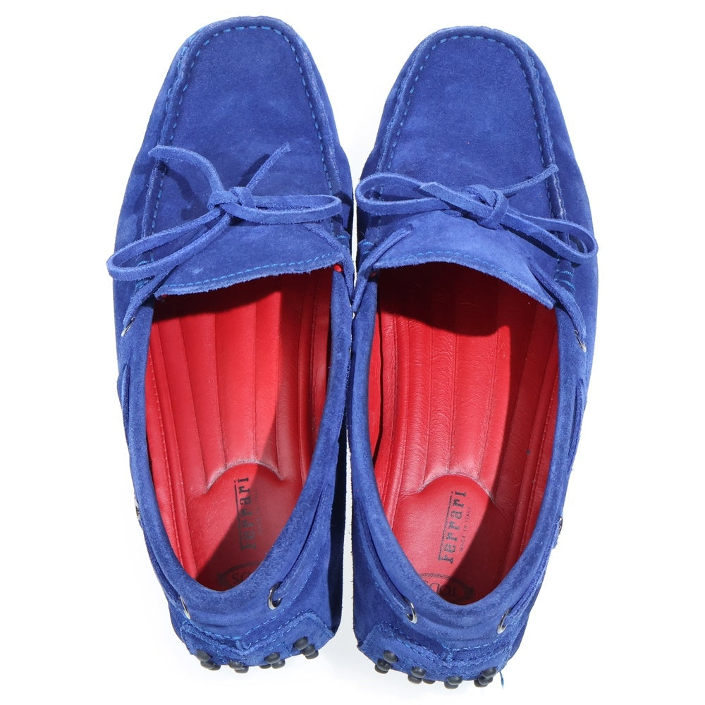 TOD'S(トッズ) Ferrari フェラーリ スウェード モカシン ドライビングシューズ ドレスシューズ ブルー