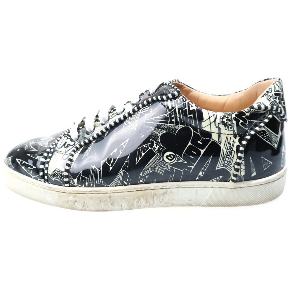 CHRISTIAN LOUBOUTIN(クリスチャンルブタン) Seavasteorlato Flat パテントレザー ローカットスニーカー マルチ