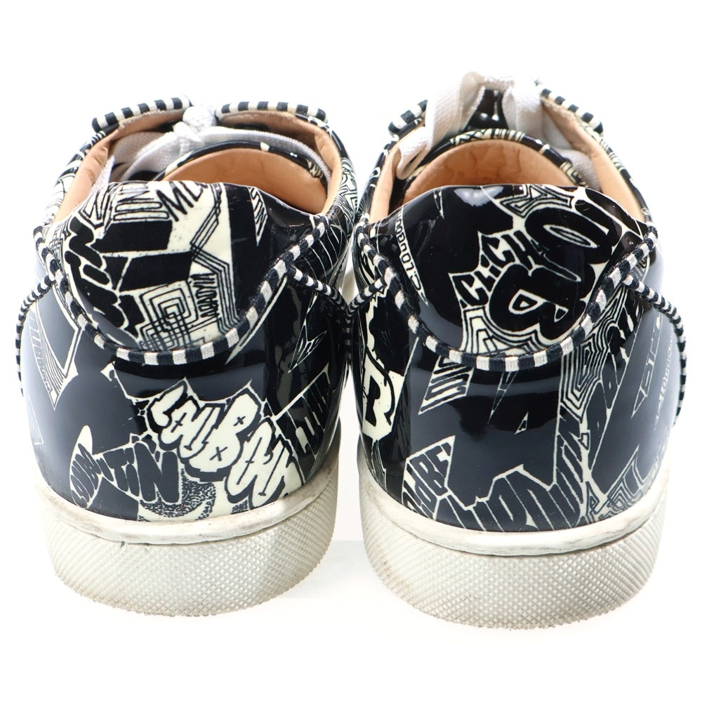 CHRISTIAN LOUBOUTIN(クリスチャンルブタン) Seavasteorlato Flat パテントレザー ローカットスニーカー マルチ