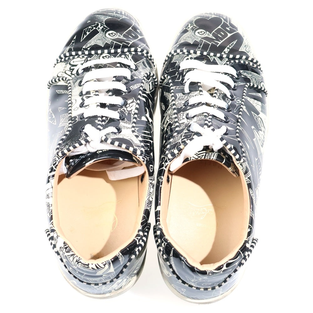 CHRISTIAN LOUBOUTIN(クリスチャンルブタン) Seavasteorlato Flat パテントレザー ローカットスニーカー マルチ