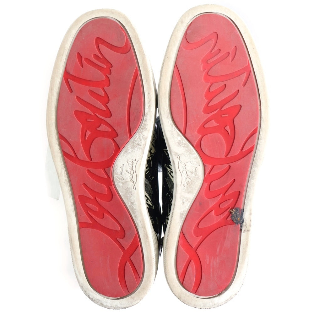 CHRISTIAN LOUBOUTIN(クリスチャンルブタン) Seavasteorlato Flat パテントレザー ローカットスニーカー マルチ