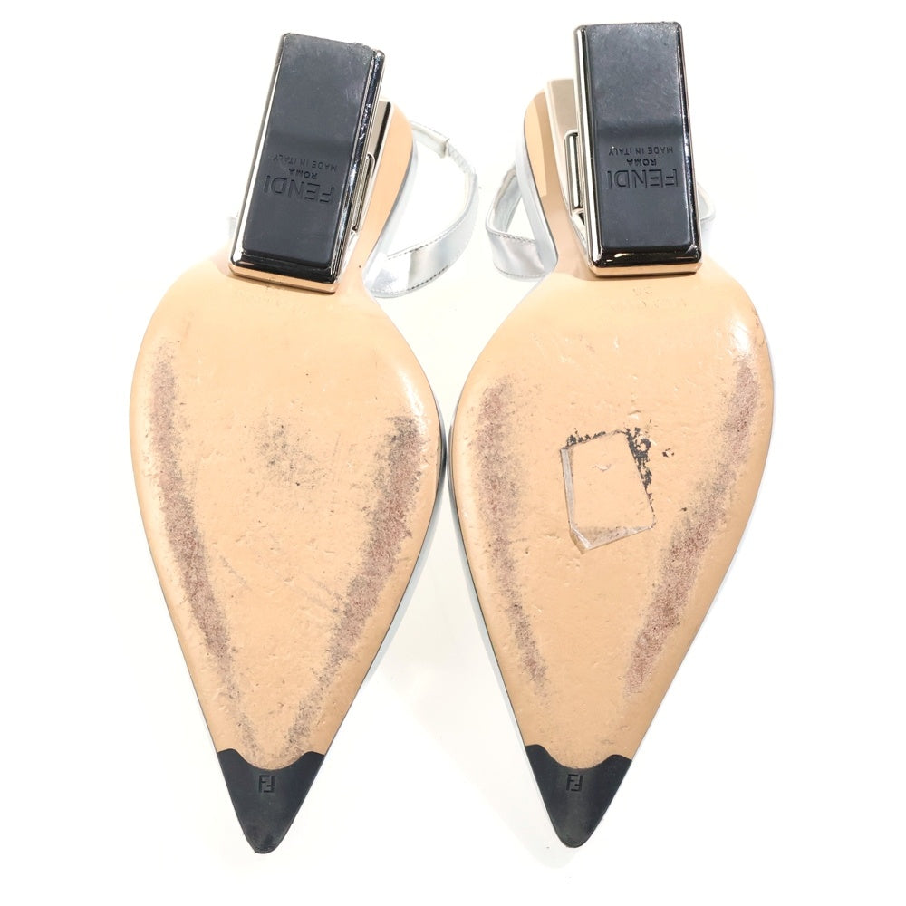 FENDI(フェンディ) ファースト スリングバック パンプス シルバー レディース