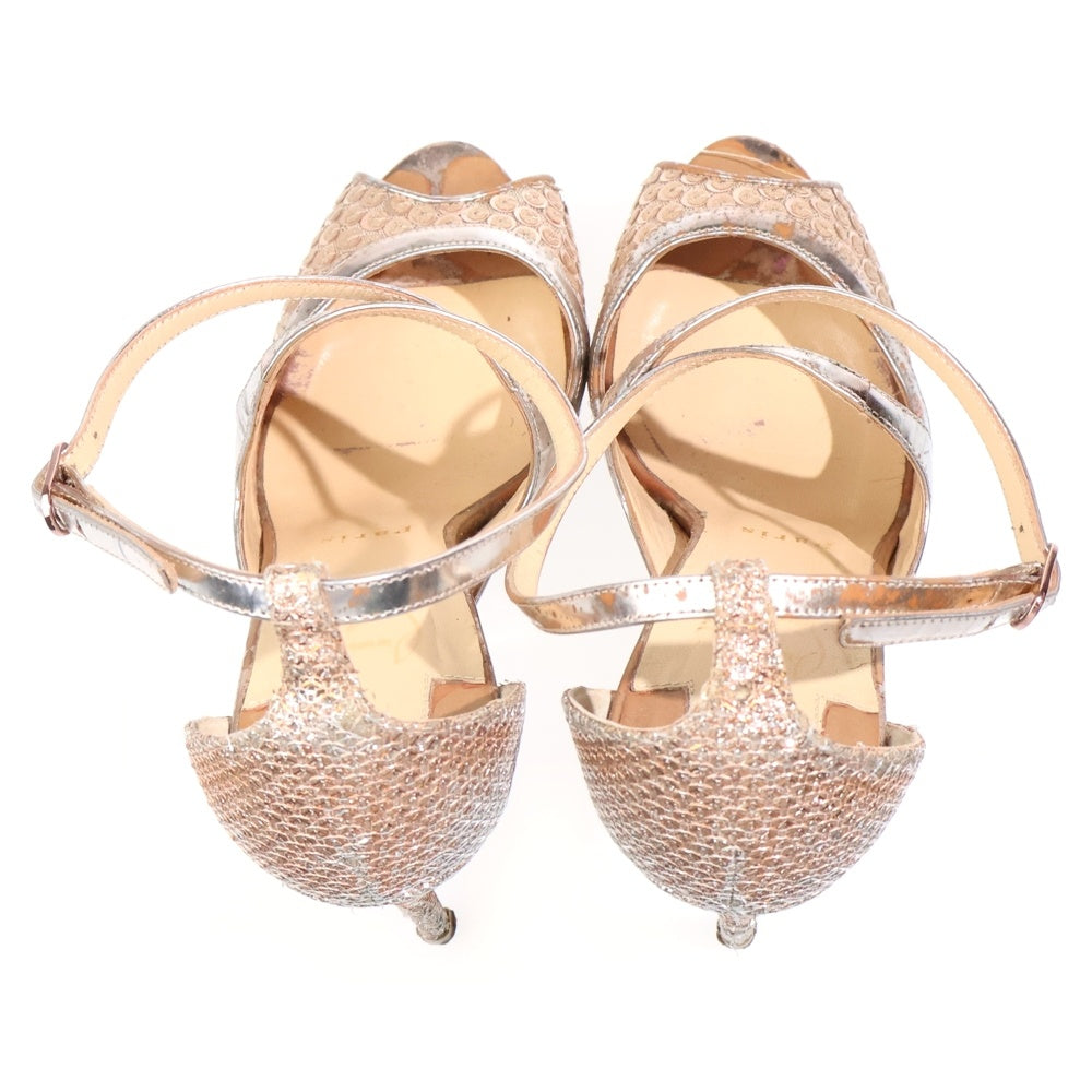 CHRISTIAN LOUBOUTIN(クリスチャンルブタン) Mirabella スパンコール装飾 パンプス ベージュ レディース