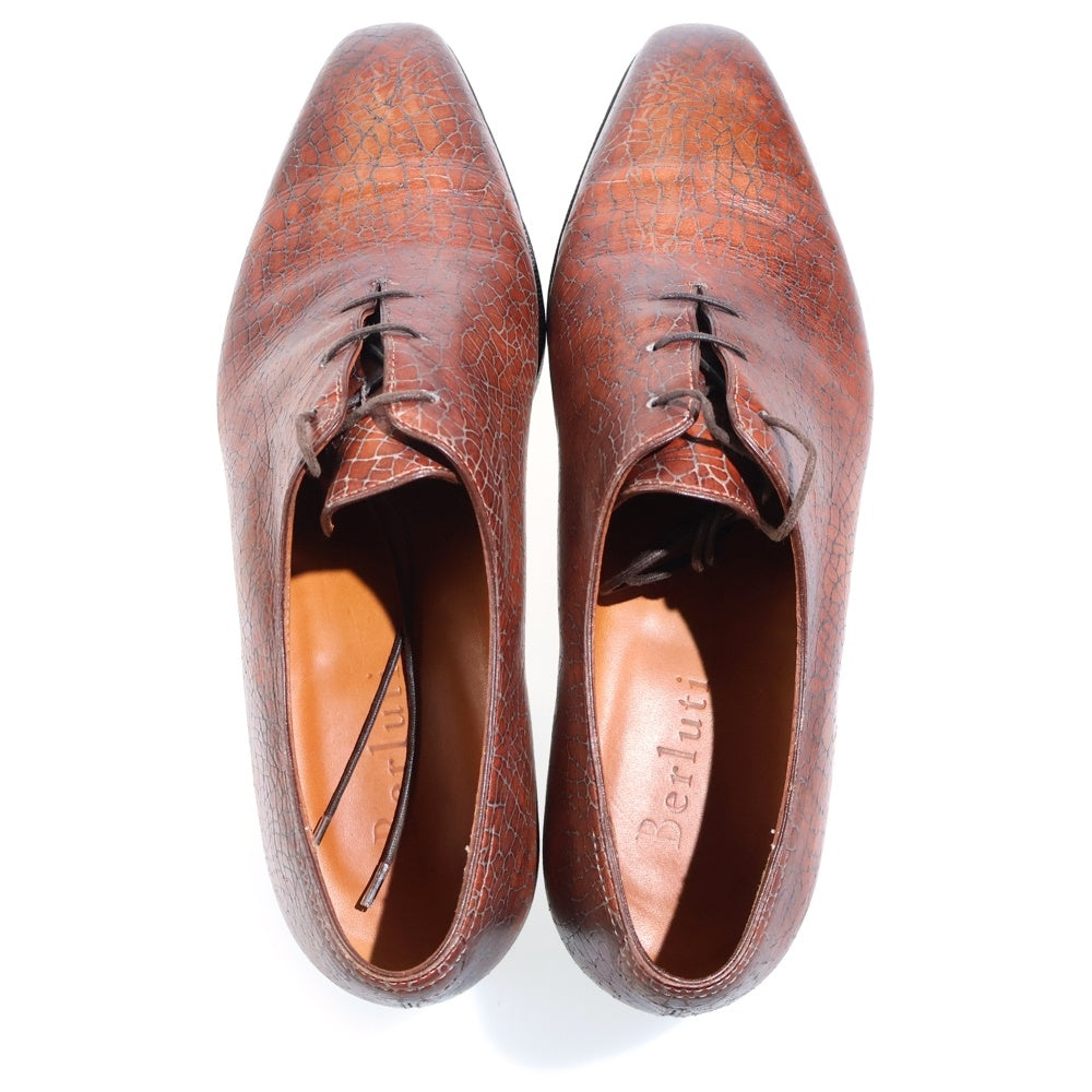Berluti(ベルルッティ) クラック加工 レザードレスシューズ 革靴 ブラウン