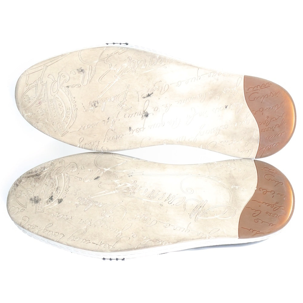 Berluti(ベルルッティ) プレイタイム スクリット カリグラフィ レザースリッポン ローカットスニーカー ブラック