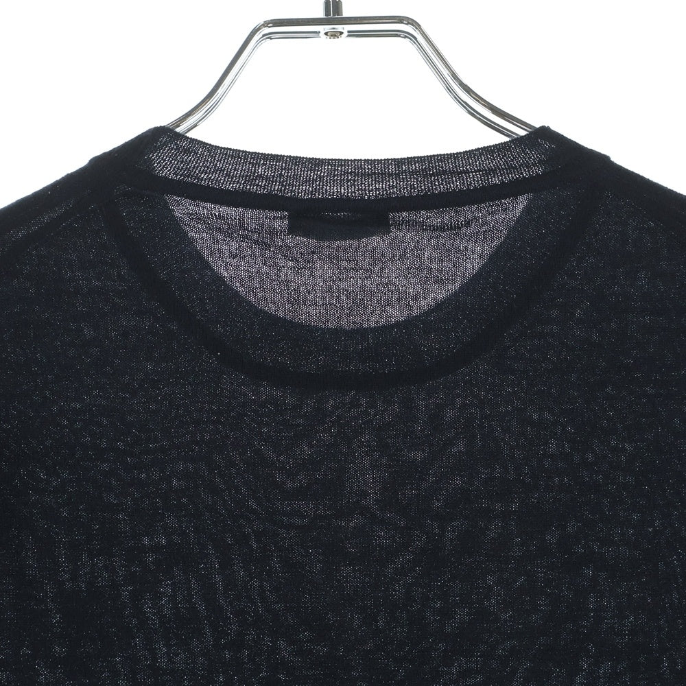 miumiu(ミュウミュウ) Silk Knit Sweater シルク混 クルーネックウールニットセーター ブラック ETC0273 レディース