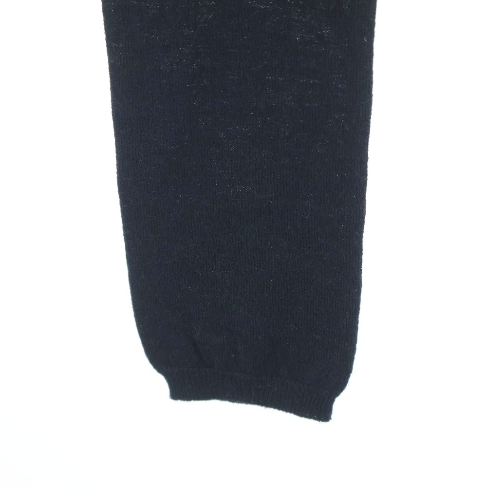 miumiu(ミュウミュウ) Silk Knit Sweater シルク混 クルーネックウールニットセーター ブラック ETC0273 レディース