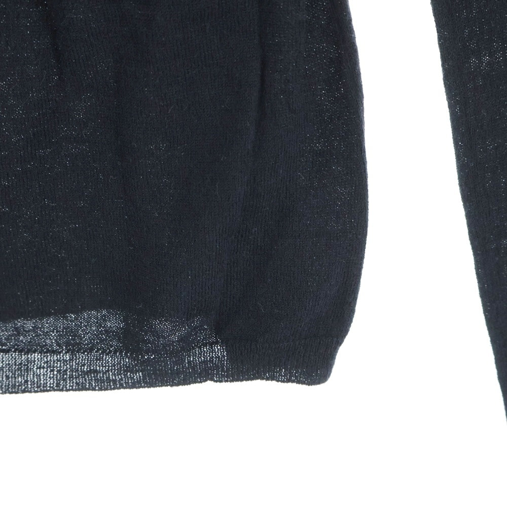 miumiu(ミュウミュウ) Silk Knit Sweater シルク混 クルーネックウールニットセーター ブラック ETC0273 レディース