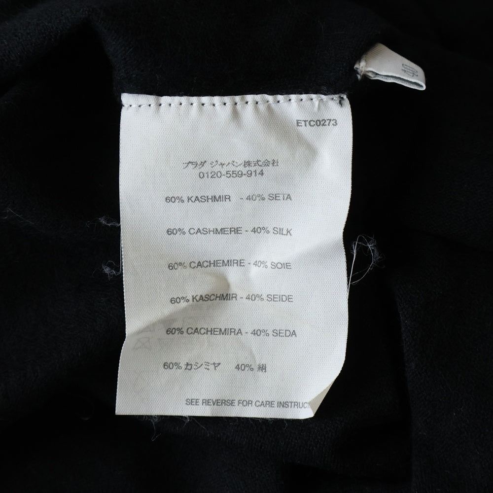 miumiu(ミュウミュウ) Silk Knit Sweater シルク混 クルーネックウールニットセーター ブラック ETC0273 レディース