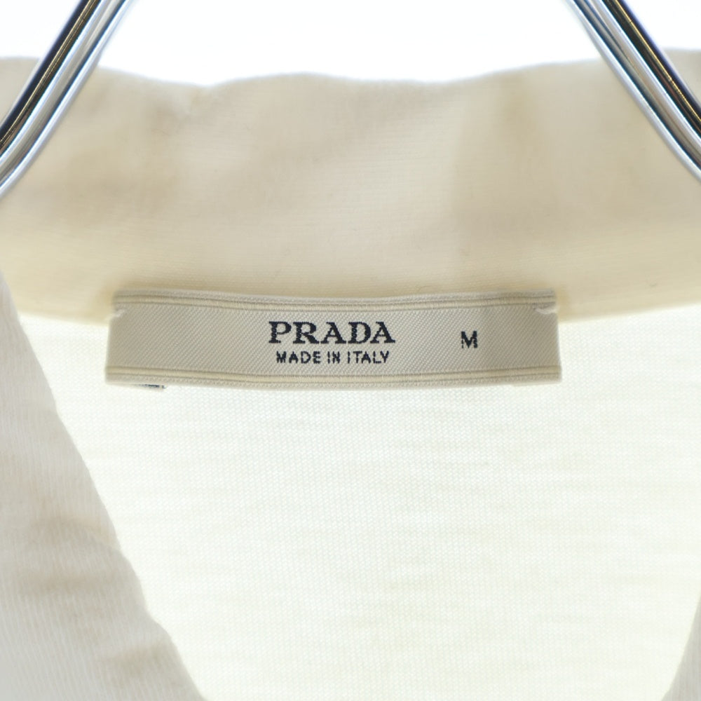 PRADA(プラダ) ロゴプリント 半袖ポロシャツ ホワイト