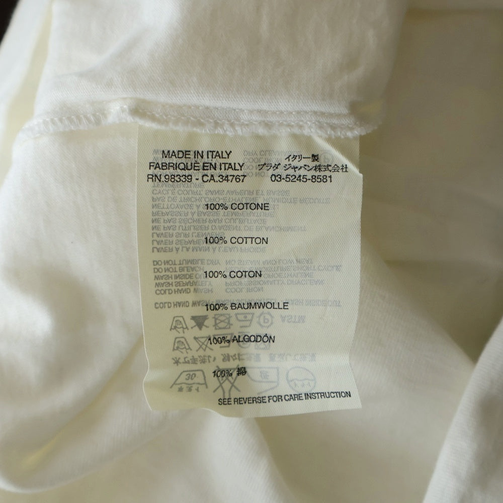 PRADA(プラダ) ロゴプリント 半袖ポロシャツ ホワイト