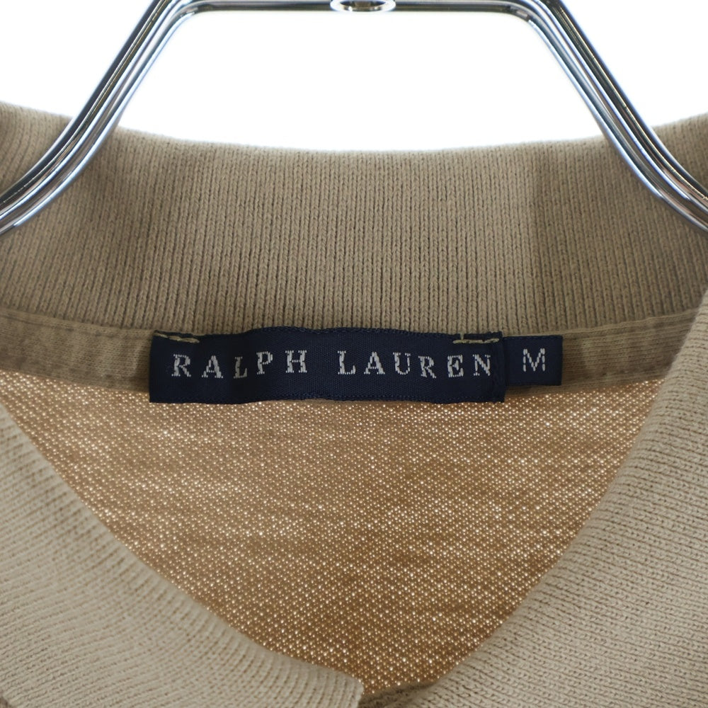 RALPH LAUREN(ラルフローレン) ロゴ刺繍 半袖ポロシャツ ベージュ