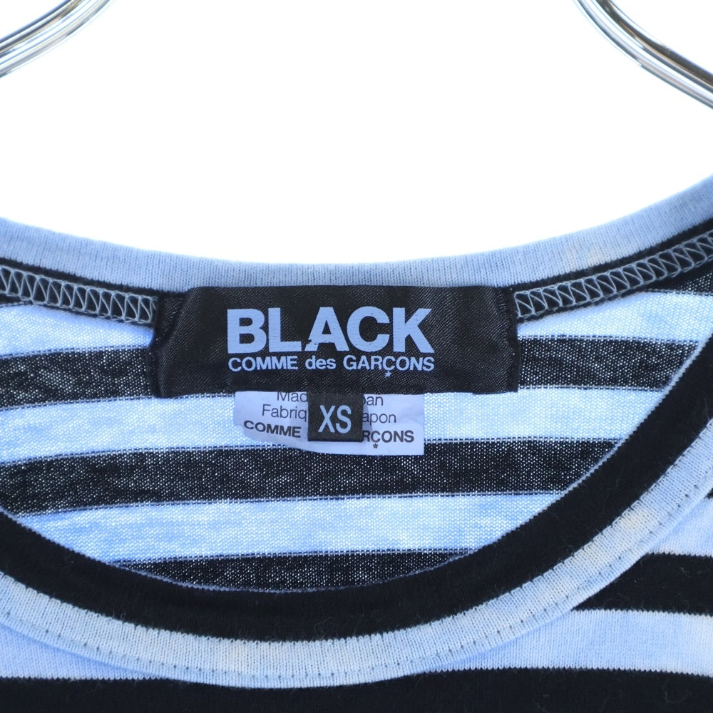 BLACK COMME des GARCONS(ブラックコムデギャルソン) ボーダー長袖Tシャツ ロンT ブルー 1C-T009