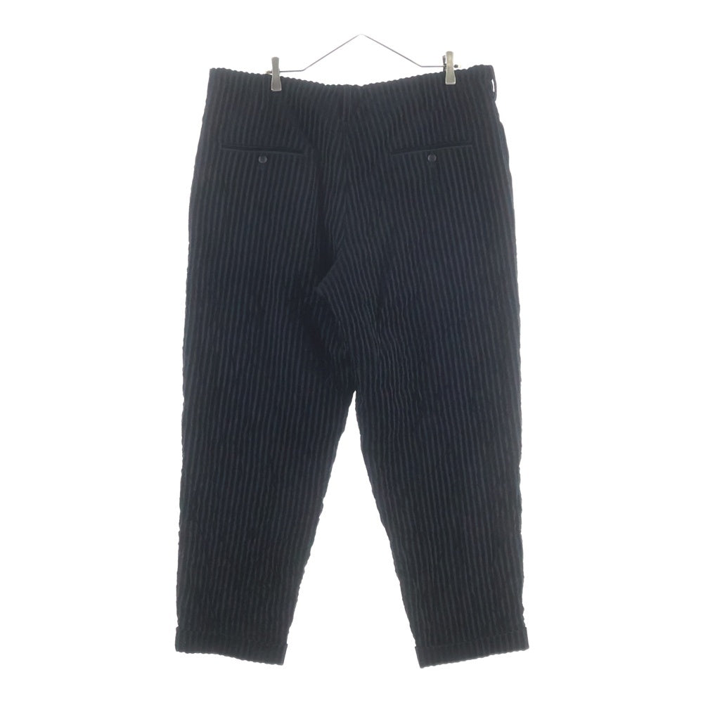Y's for men(ワイズフォーメン) 24AW Corduroy Pants コーデュロイ ストライプパンツ ブラック MJ-P11-806