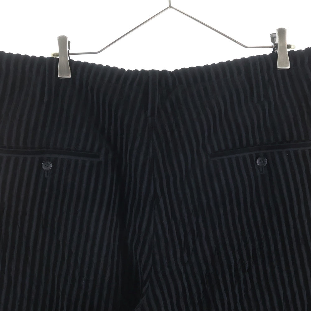 Y's for men(ワイズフォーメン) 24AW Corduroy Pants コーデュロイ ストライプパンツ ブラック MJ-P11-806