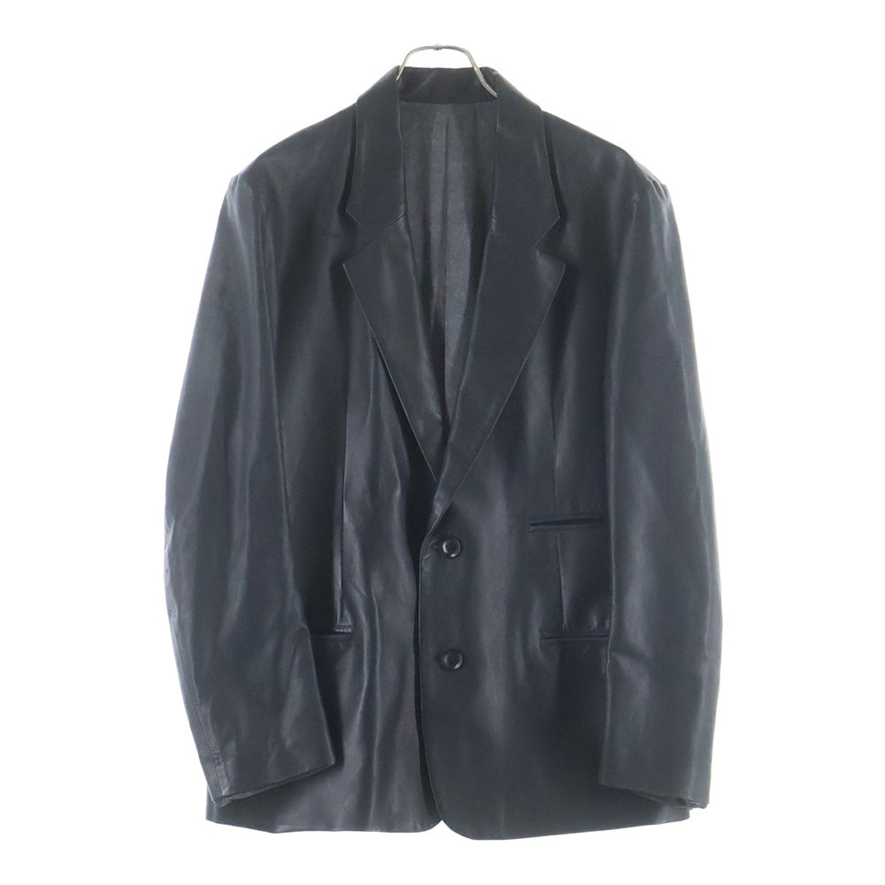 Yohji Yamamoto POUR HOMME(ヨウジヤマモト プールオム) ×BACKRUSH LETHER TAILOLED JACKET バックラッシュ レザー テーラードジャケット ブラック HZ-J99-705
